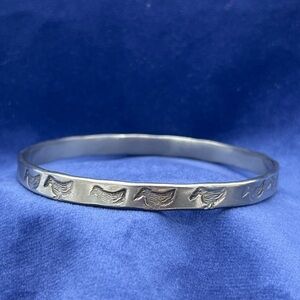 Bird bangle, Mexican Silver